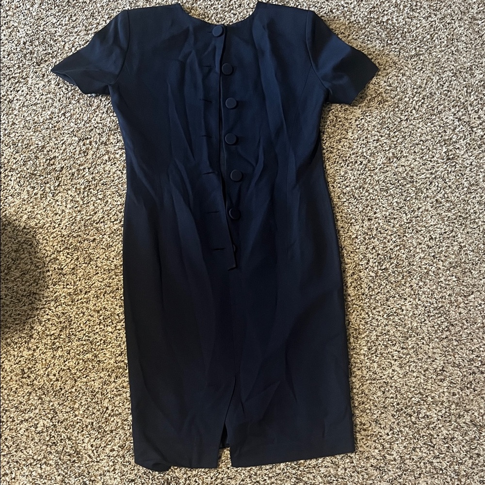 Talbots Classic Navy Midi Dress